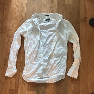 J. Crew White Dress Shirt Crisp Cotton Long Sleeve